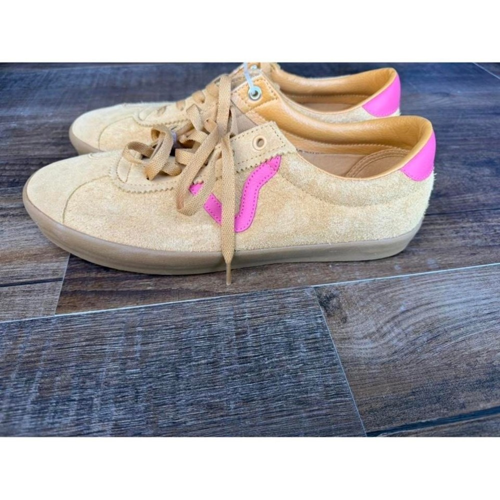 Vans Sport Low Tan Pink Hairy Suede Gum Sole Mens 11 Sneakers VN0A4BU6B0E - Picture 3 of 6